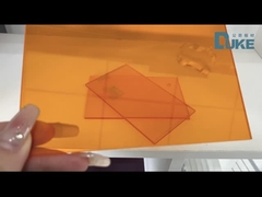 Прозрачный оранжевый неоновый флуоресцентный акриловый пластикловый лист толщиной 3 мм