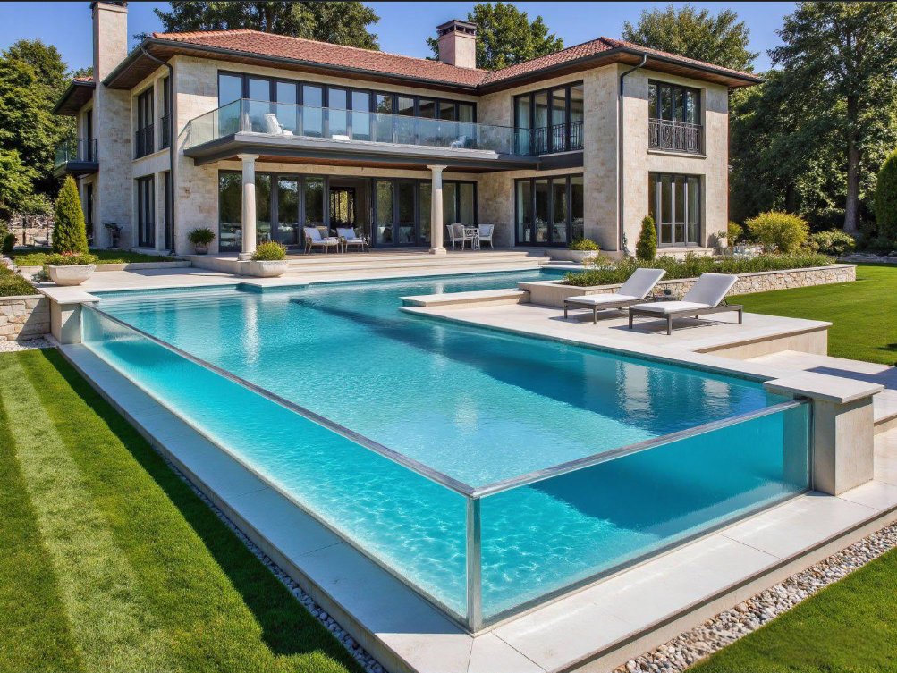 Высококачественная акриловая стенка для уличного бассейна с эффектом бесконечности на заказ для дома и коммерческого использования