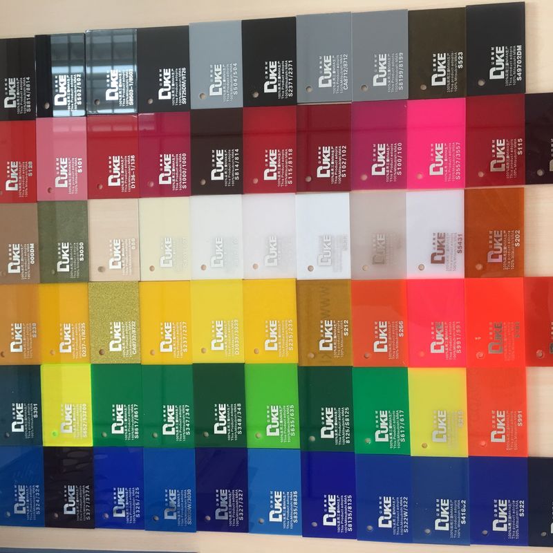 Duke 100% Virgin Cast Acrylic Sheet  2-40mm Thickness for Advertising Custom Colored Engraving & Cutting